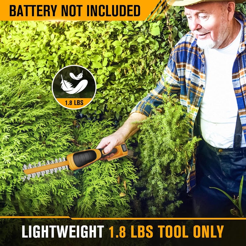 HEINPRO Hedge Trimmer Cordless Compatible with DEWALT 20V MAX Battery (No Battery), Electric Hedge Trimmer Cordless Grass Trimmer, Bush Trimmer Grass Shears Handheld for Yard, Garden, Lawn - Image 5